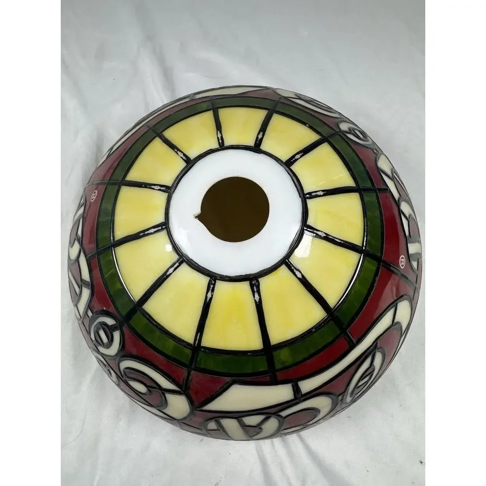 Vintage Coca-Cola Faux Tiffany Style Plastic Lamp Shade Celtic COLA 12”